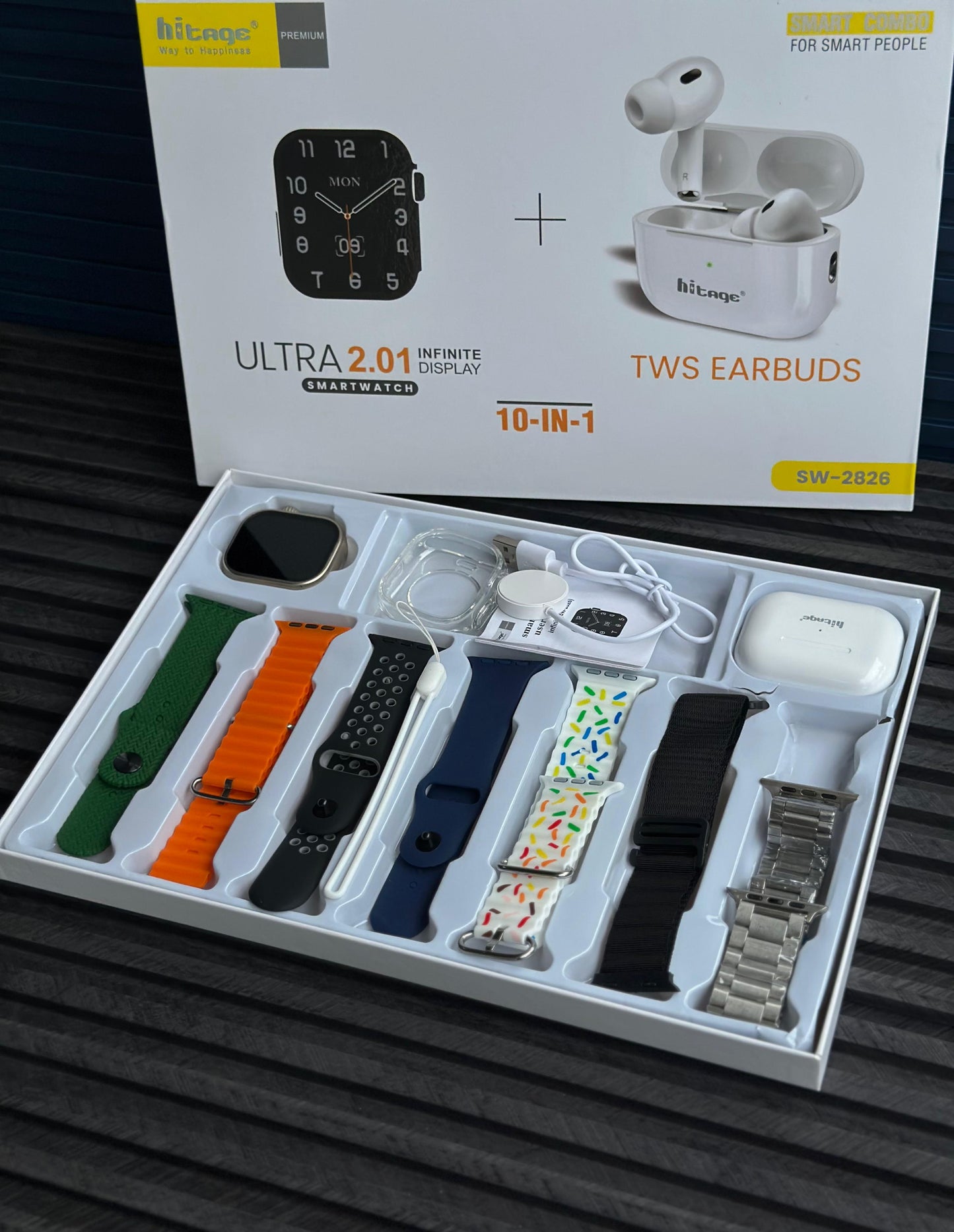 Hitage SW-2826 Smartwatch Combo