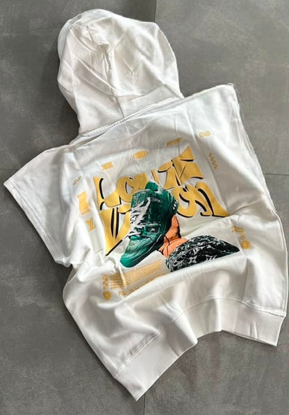 Premium Oversized Sleeveless Graphic Hoodie
