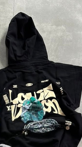 Premium Oversized Sleeveless Graphic Hoodie
