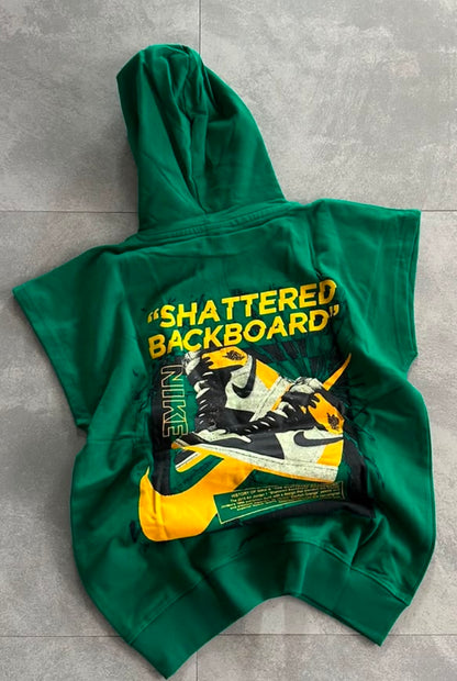 Premium Oversized Sleeveless Graphic Hoodie