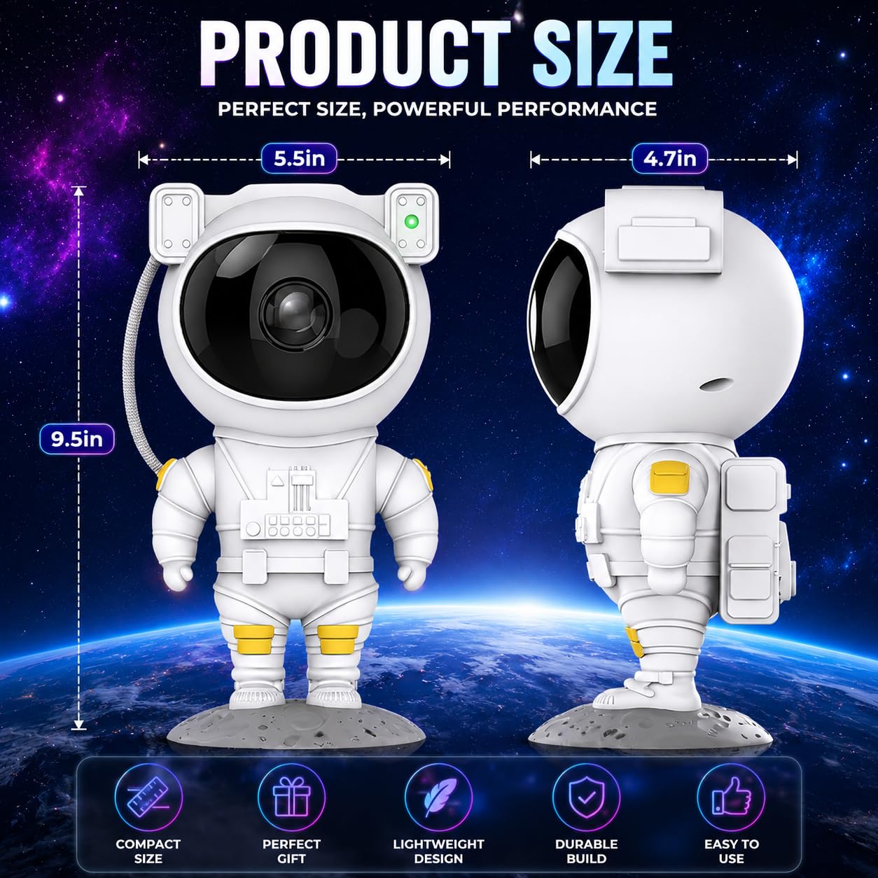 Astronaut Galaxy Projector Night Light
